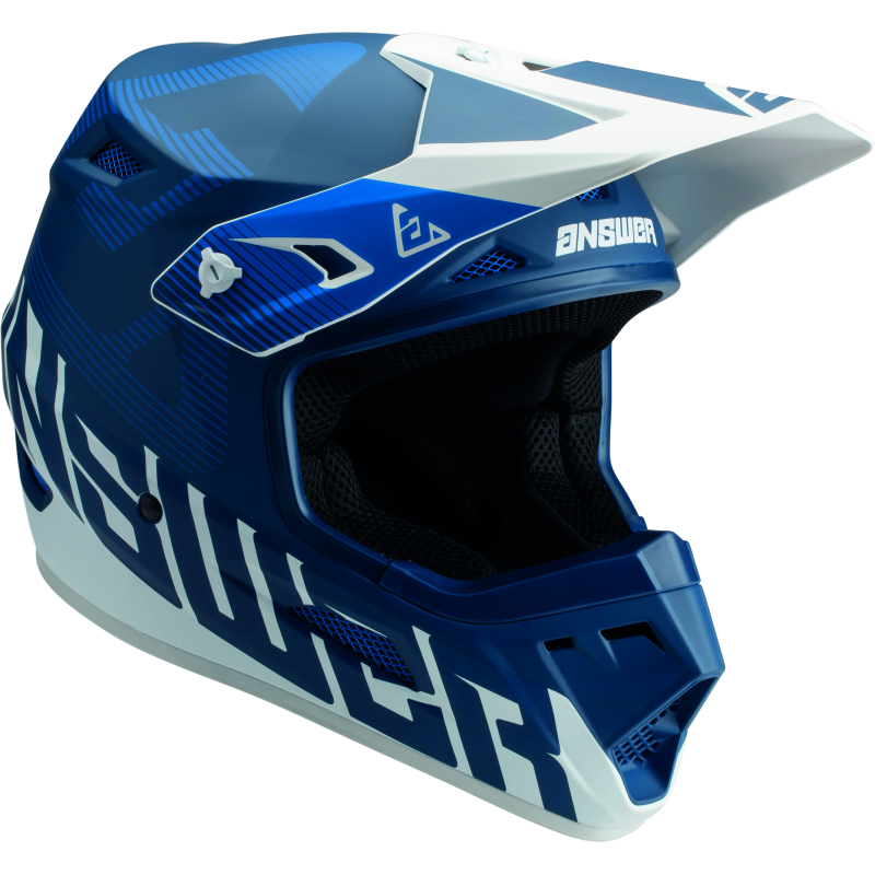 Answer AR1 V2 Bold Helmet Blue/White Youth - Large