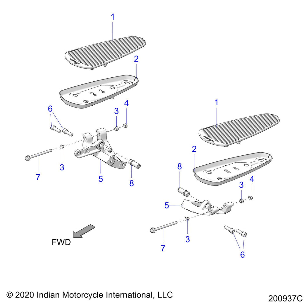 
                      
                        Indian Motorcycle Driver Floorboard, Left, Jet Black, Genuine OEM Part 1019309-626, Qty 1
                      
                    