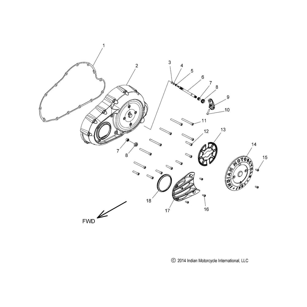 
                      
                        Indian Motorcycle Clutch Pinion, Genuine OEM Part 6230585, Qty 1
                      
                    