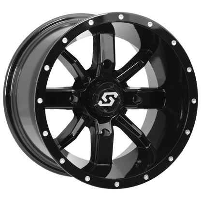 Hollow Point Wheel 14x8 4/110 4+4 (0mm) Black