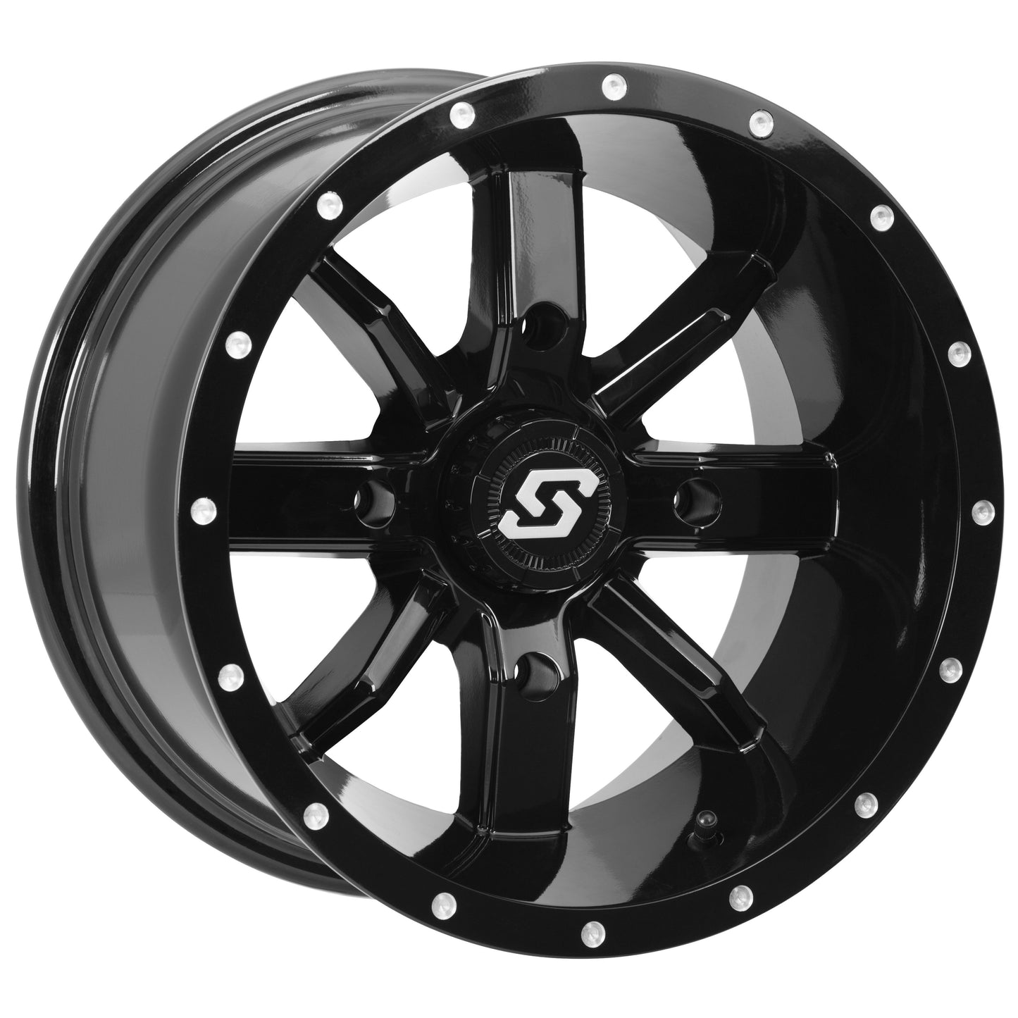 Hollow Point Wheel 14x8 4/156 4+4 (0mm) Black