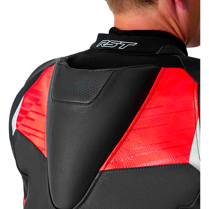 Tractech Evo D3o Jacket Blk/Flo Red Leather Xl