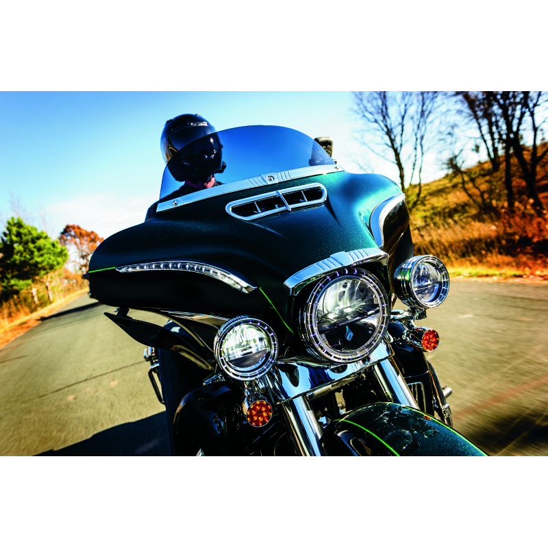 Kuryakyn Tri-Line Windshield Trim Chrome
