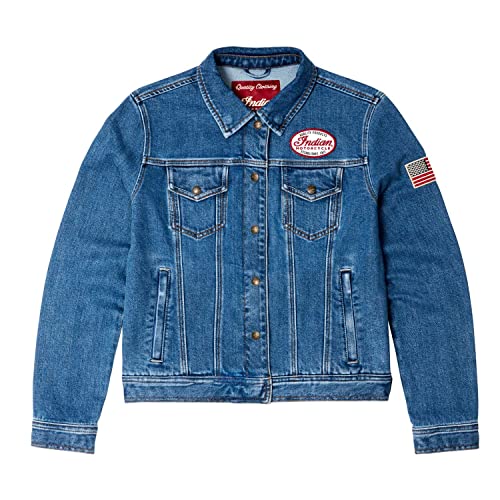
                      
                        Indian Motorcycle Women's Denim Jacket, Blue - L - 286284506
                      
                    