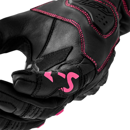 Womens S1 Glove Black/Pink Leather Xl