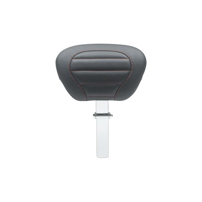 Mustang 08-21 HD Electra Glide,Rd Glide,Rd King,Str Glide Driver Backrest - Black w/ Red Stitching