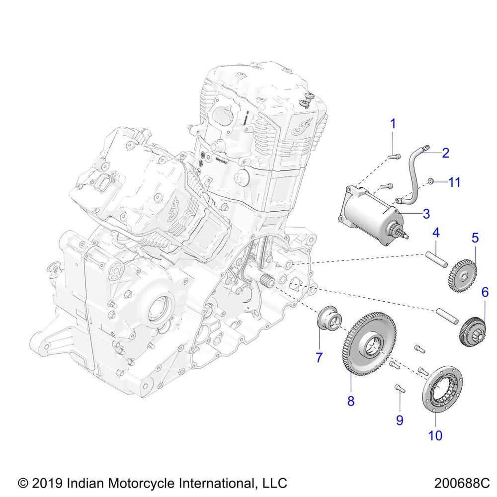 
                      
                        Indian Motorcycle Starter Gear Idler, Genuine OEM Part 6230565, Qty 1
                      
                    