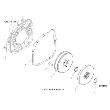Polaris ATV Spring Damper Assembly, Genuine OEM Part 1333089, Qty 1