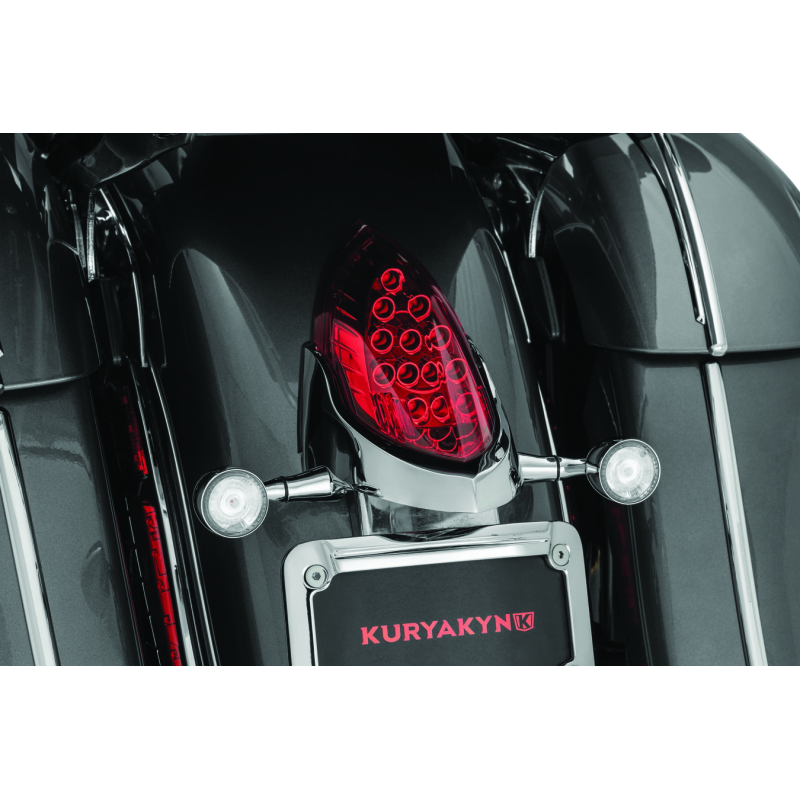 Kuryakyn Rear Turn Signal & License Plate Mount Indian Chrome