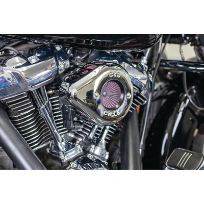 S&S Cycle 2017+ M8 Models Stealth Air Stinger Kit w/ Chrome Teardrop