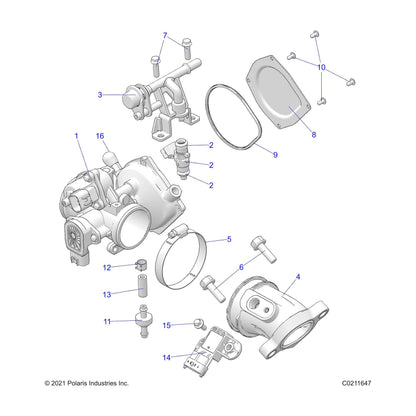 Polaris Ranger Throttle Position Sensor Assembly, Genuine OEM Part 3131705, Qty 1