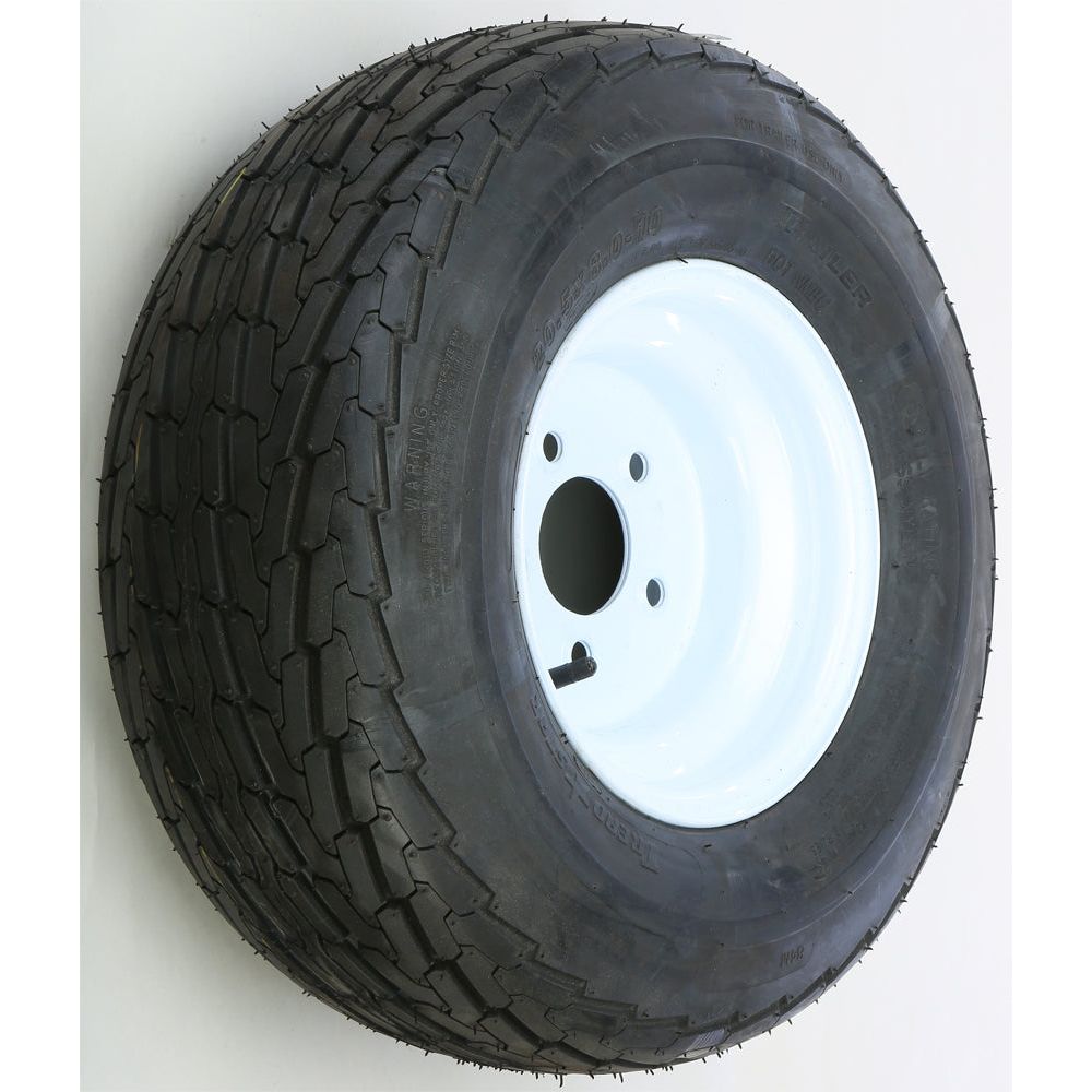 Trailer Tire And Wheel Assembly White