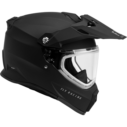 Trekker Cw Solid Helmet Dual Shld Matte Black Md