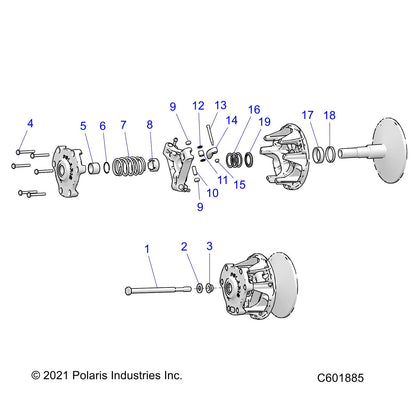 Polaris Ranger Bolt, M14 Thread X1.5 Pitch X 215 mm Long, 10.9 Grade, Genuine OEM Part 7518412, Qty 1