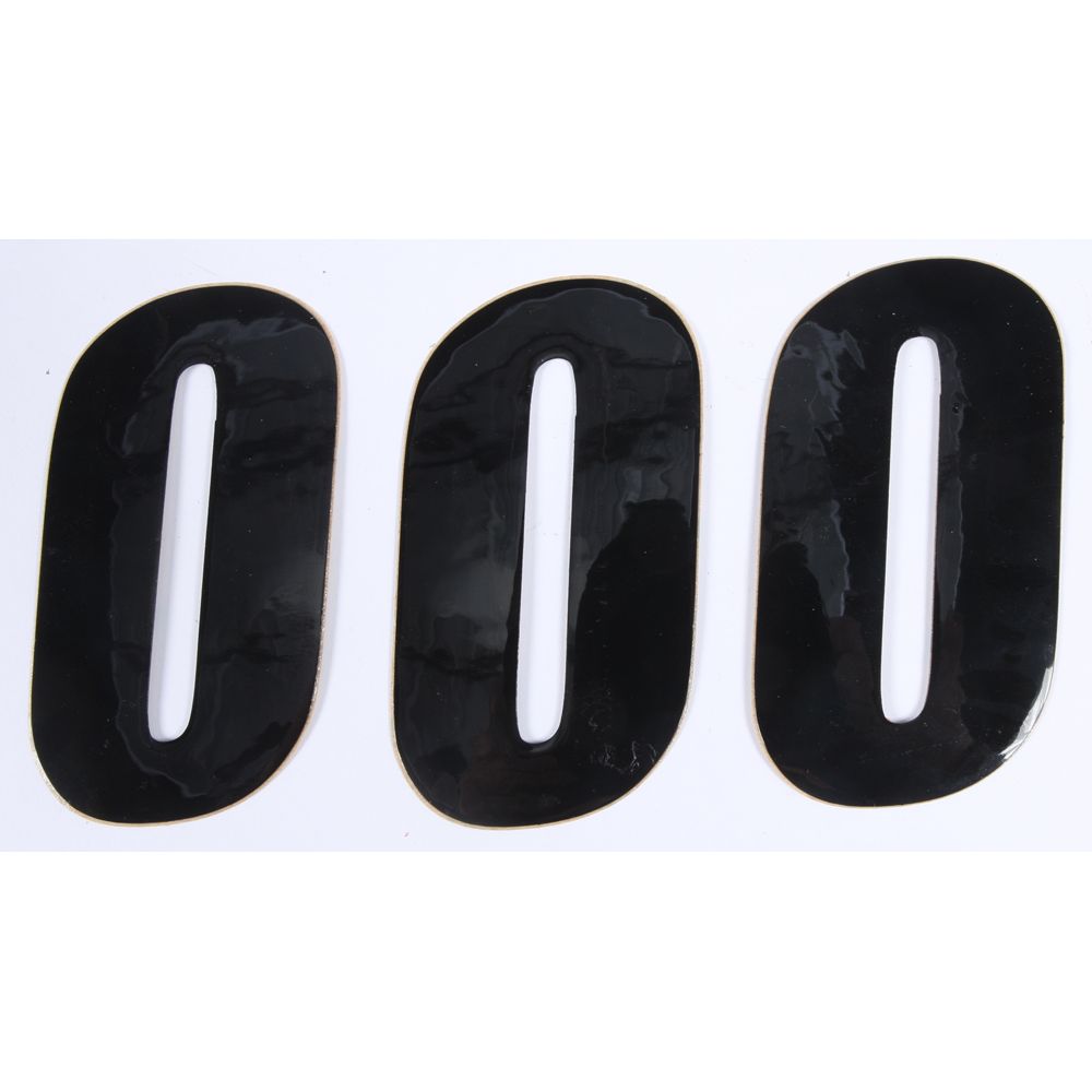 Number 0 Black 4" 3/Pk