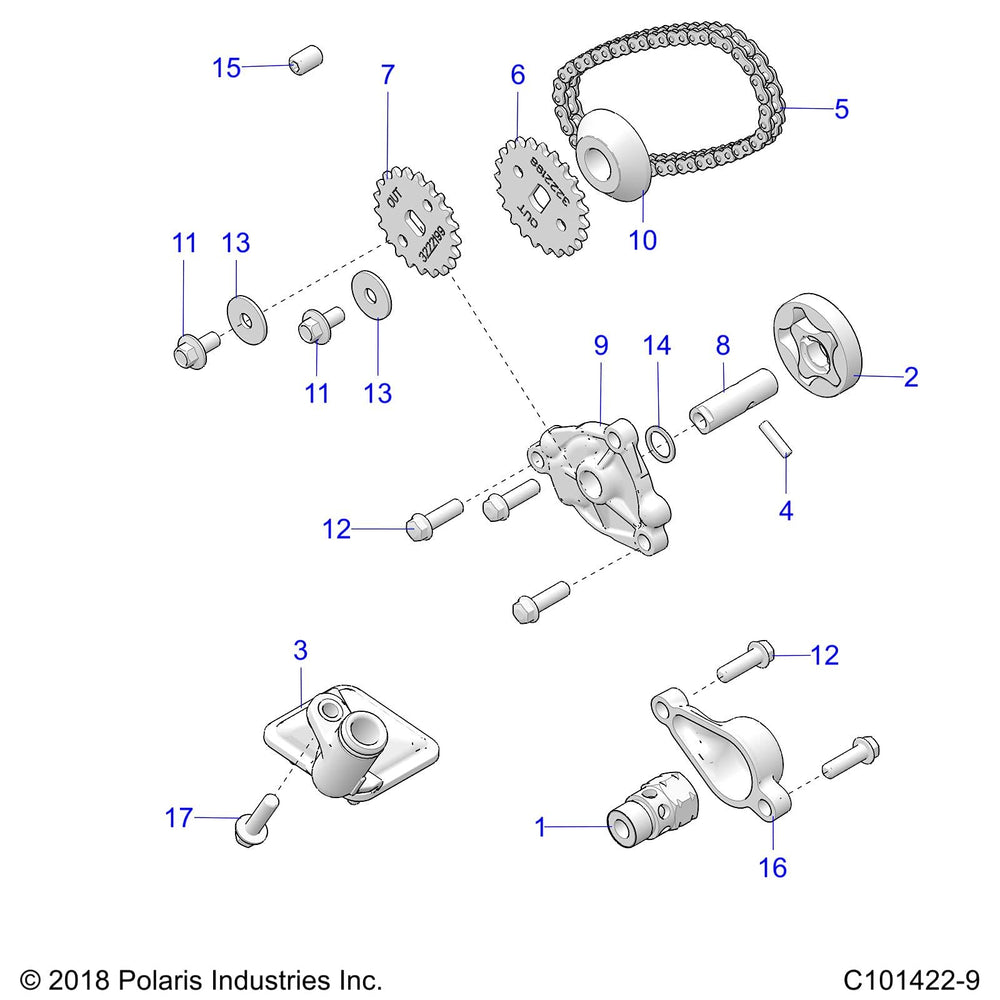 
                      
                        Polaris ATV Oil Pump Cover, Genuine OEM Part 5138320, Qty 1
                      
                    