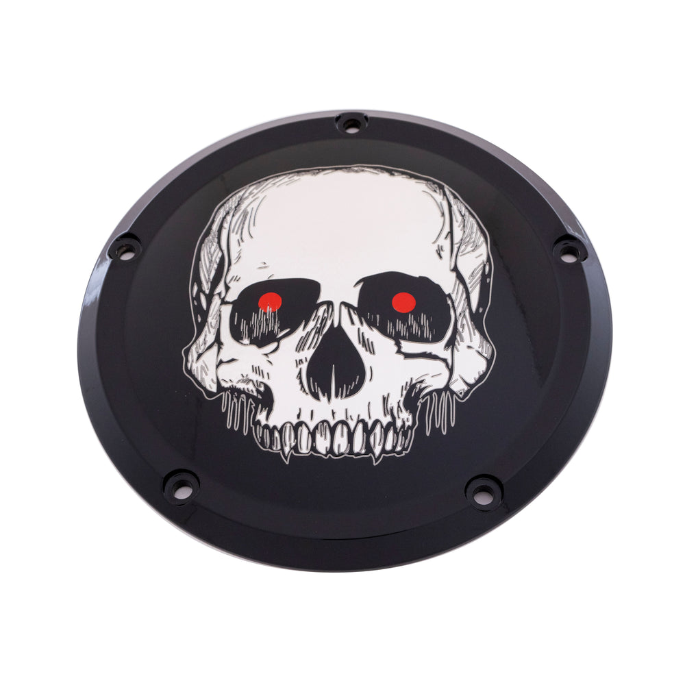 6   M8 Softail Derby Cover Skull Black