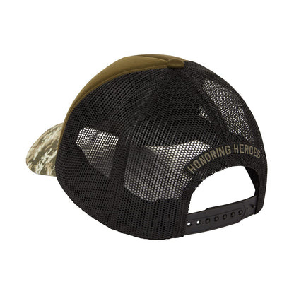 Indian Motorcycle Camo Peak Trucker Cap, Khaki - 2862978