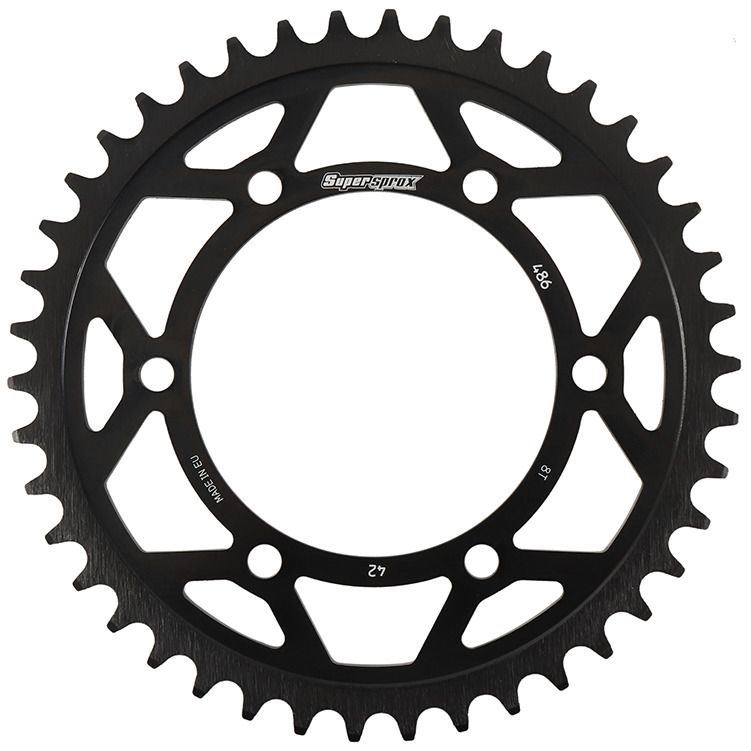 Rear Edge Sprocket Steel 42t 520 Blk Hon/Kaw/Suz/Yam
