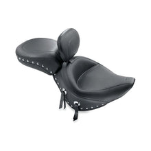 Mustang 00-15 Harley Softail Standard Rear Tire Wide Touring Recessed Passenger Seat w/Studs - Black