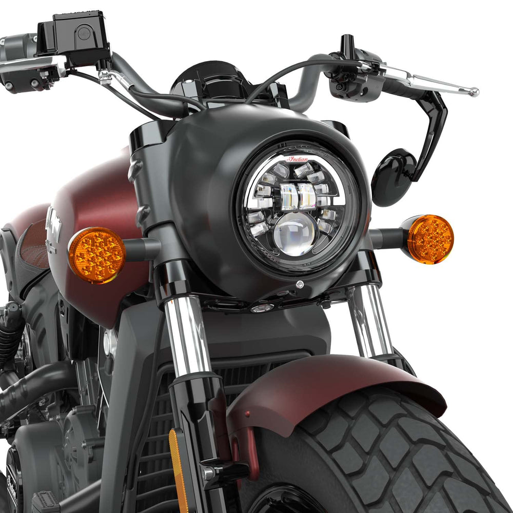
                      
                        Indian Motorcycle Pathfinder Adaptive 5.75 LED Headlights High and Low Beam for Scout, Scout Bobber, Scout Rogue, Scout Sixty Models and More, Gloss Black, 15 Individual Beams - 2884996-266
                      
                    