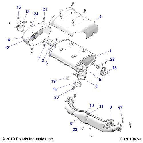 Polaris ATV SHIELD-EXHAUST,PRIMARY,OUTER, Genuine OEM Part 5265259, Qty 1