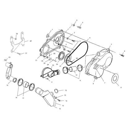 Polaris ATV Cover Kit, Intake Clutch, Genuine OEM Part 2200792, Qty 1