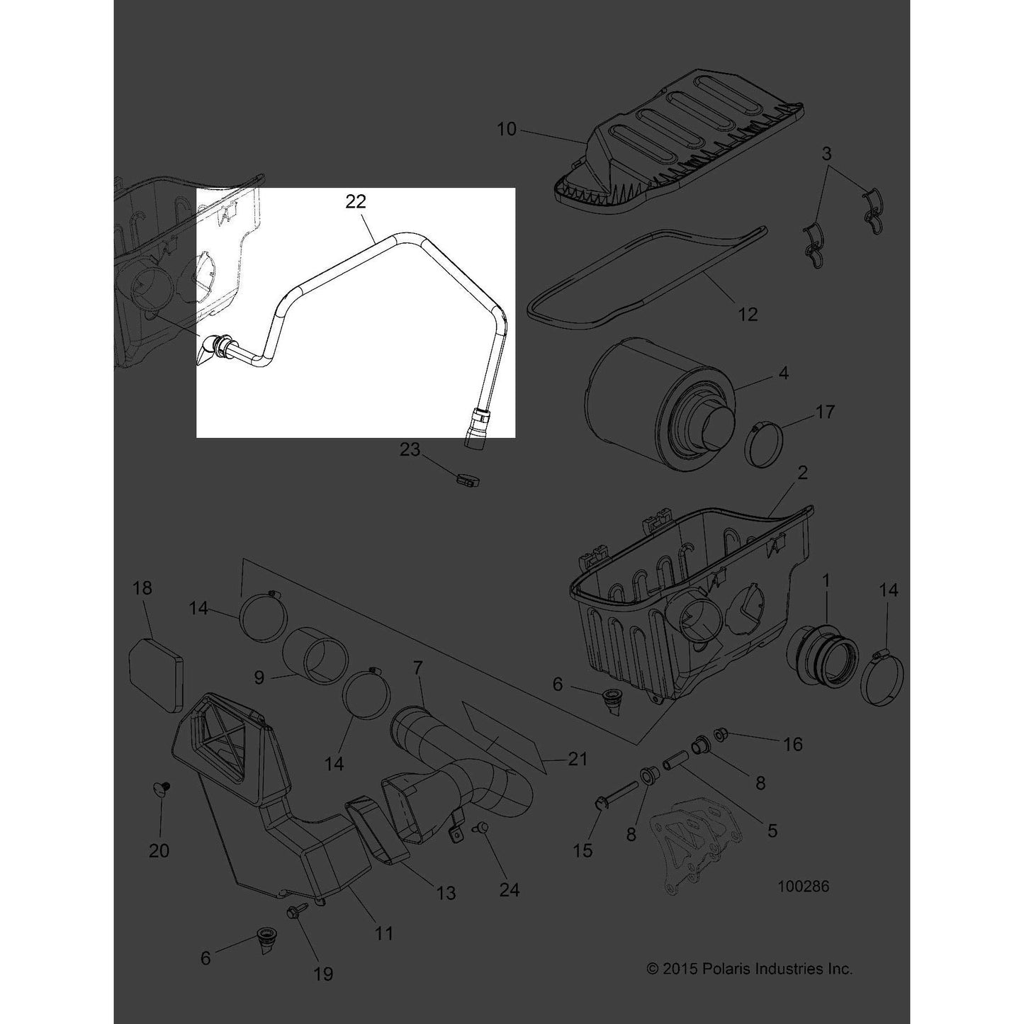 Polaris ATV Reflect Sleeve Sheath, 17 cm, Genuine OEM Part 8360150-17, Qty 1