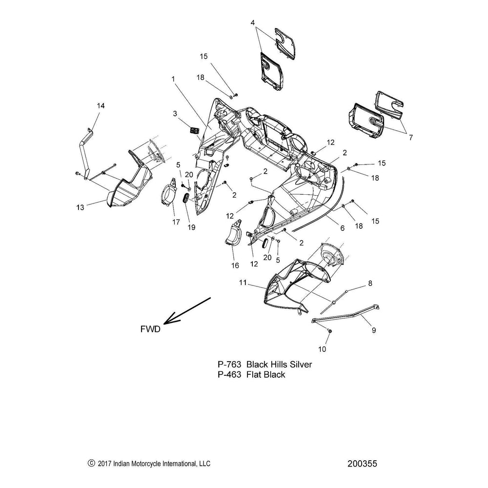 
                      
                        Indian Motorcycle Dash, Genuine OEM Part 5452568-763, Qty 1
                      
                    