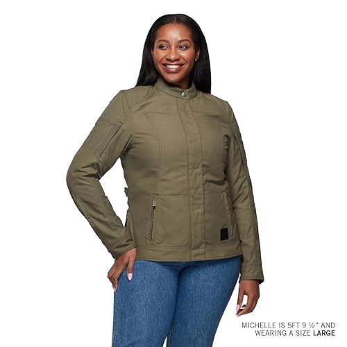 
                      
                        Indian Motorcycle Women's Harrison Wax Jacket, Green
                      
                    