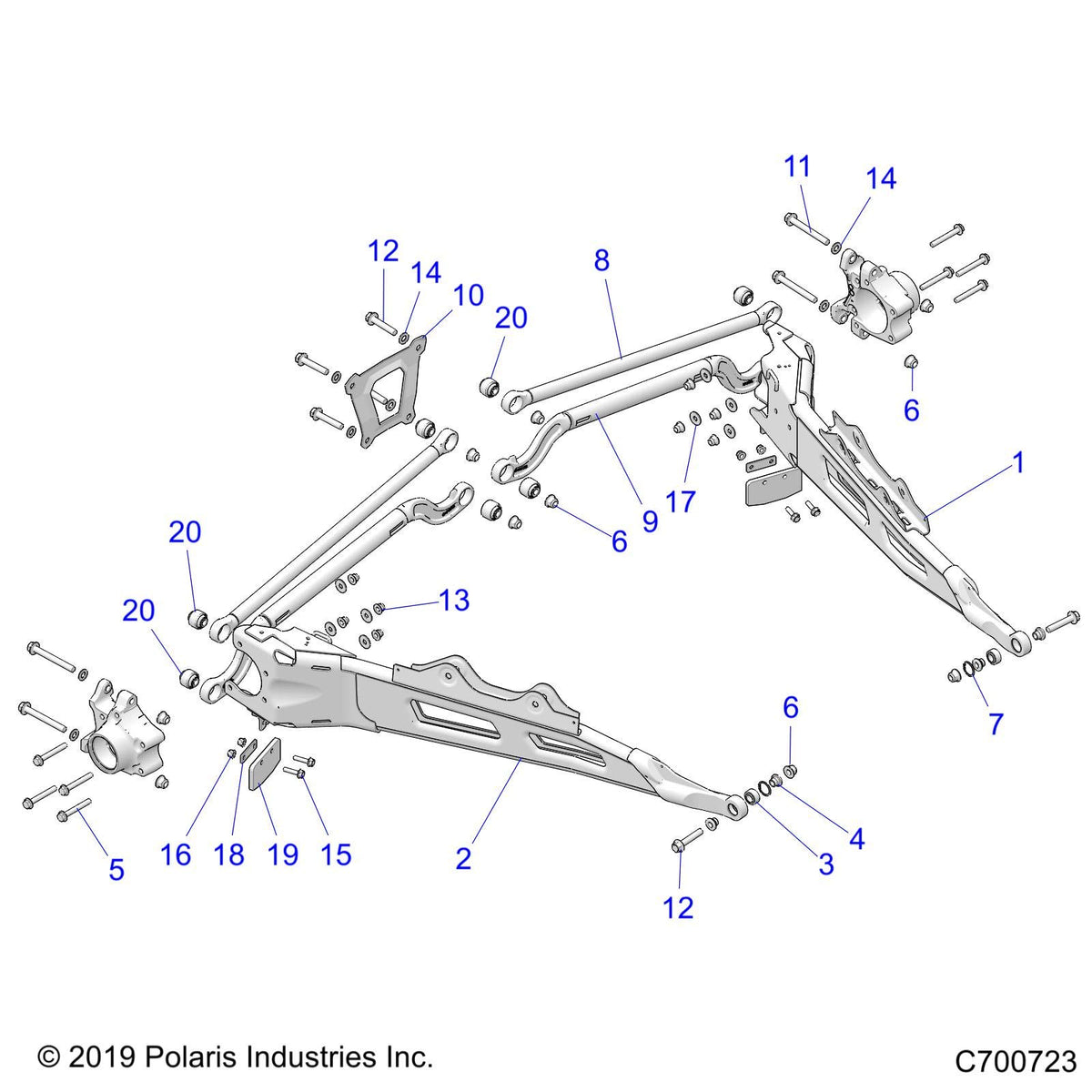 Polaris RZR Radiusm Rod Assembly, Matte Black, Genuine OEM Part 1544153-458, Qty 1
