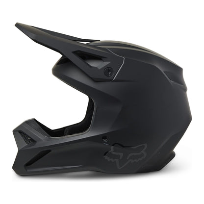 Fox Racing V1 Motocross Helmet, Matte Black, X-Small