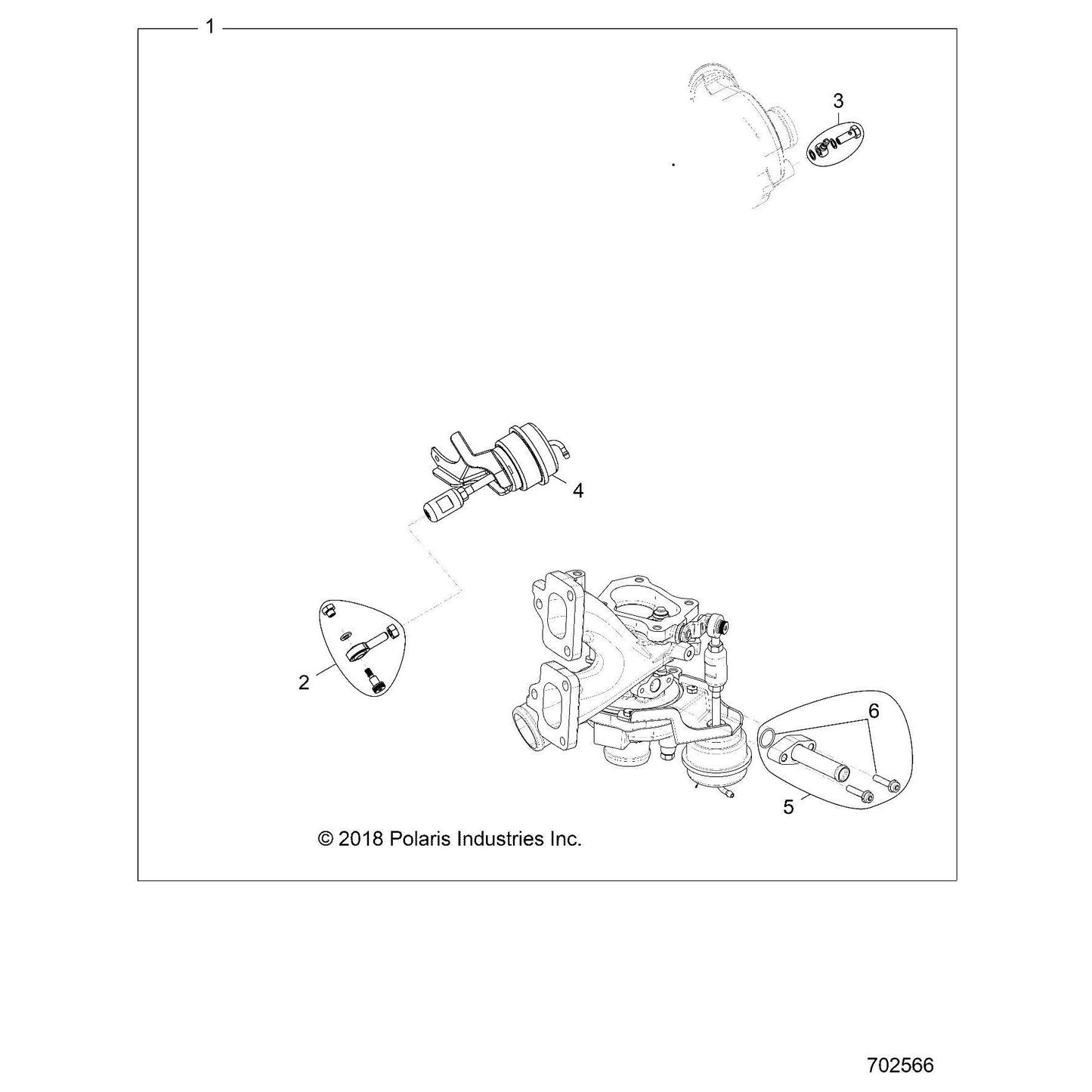 Polaris RZR Turbo Charger Complete Assembly for Specific XP Turbo, XP Turbo S, XP Turbo LE, XP 4 Turbo, XP 4 Turbo S, Turbo S, Turbo S 4 Models and More, OEM SxS Part, Qty 1-1205689