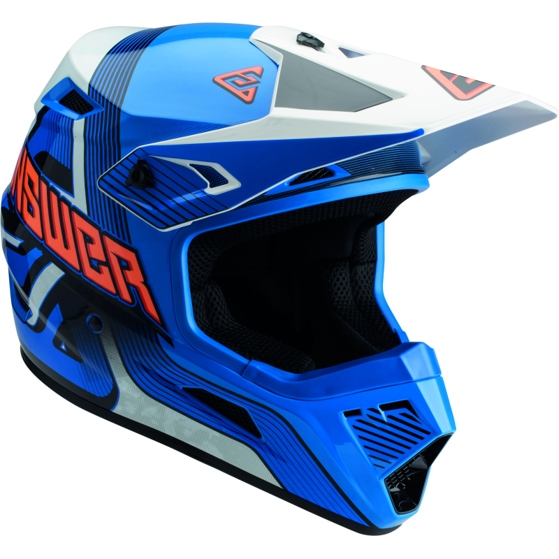 Answer AR1 Vendetta Helmet Blue/White/Orange Youth - Medium