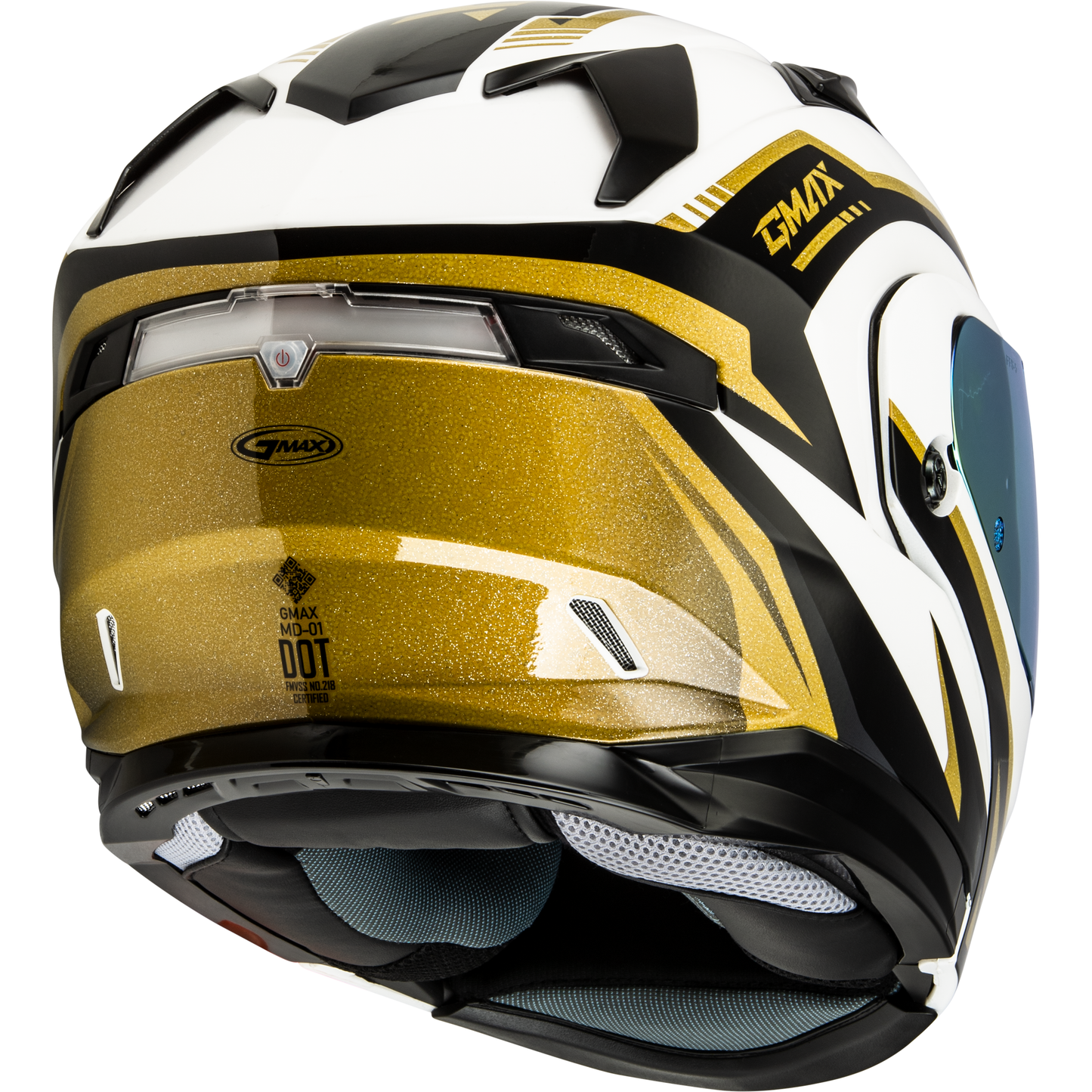 Md 01 Volta Helmet White/Gold/Black Metallic Xs