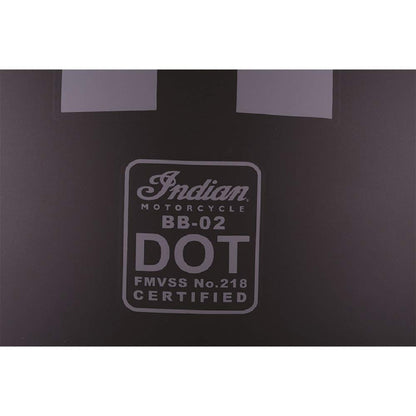 Indian Motorcycle Half Helmet with Gray Stripe, Black - M - 286963403