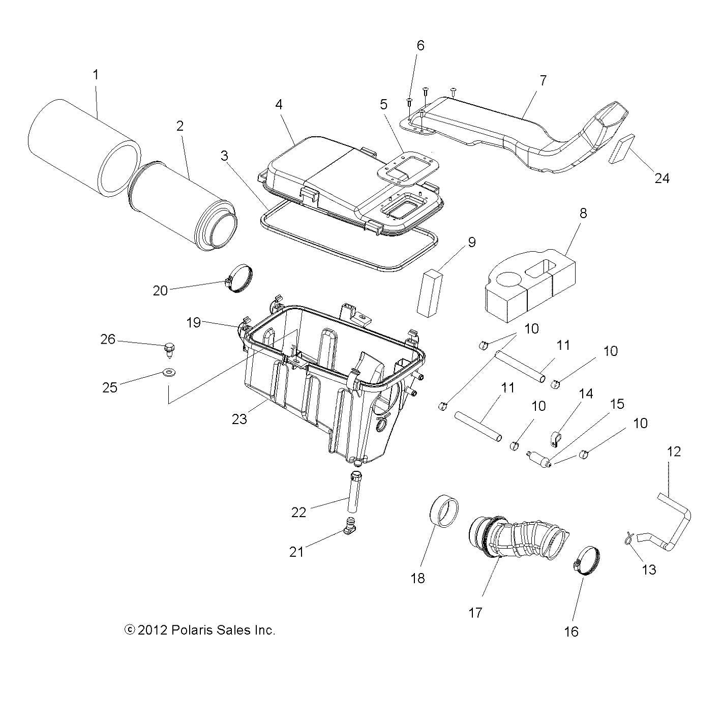 Polaris ATV Carb Boot, 40 mm, Genuine OEM Part 5413718, Qty 1