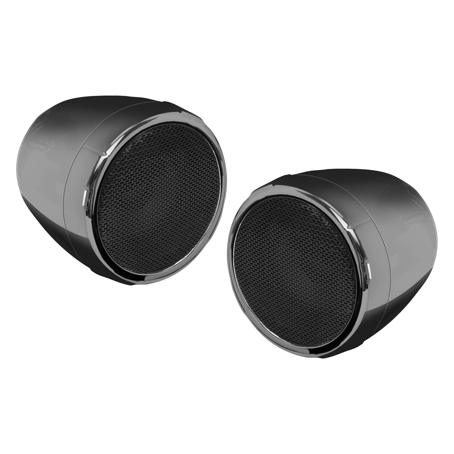 2 Speaker Bt Amplified Kit 3" Speakers Black Chrome