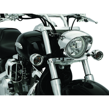 Kuryakyn Deep Dish Bezels With Smoke Lenses Red Light