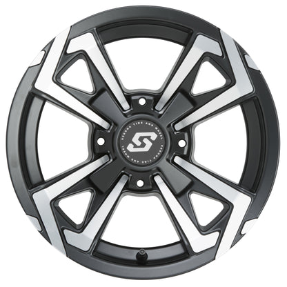 Riot Wheel 14x7 4/156 4+3 (+5mm) Blk/Machined
