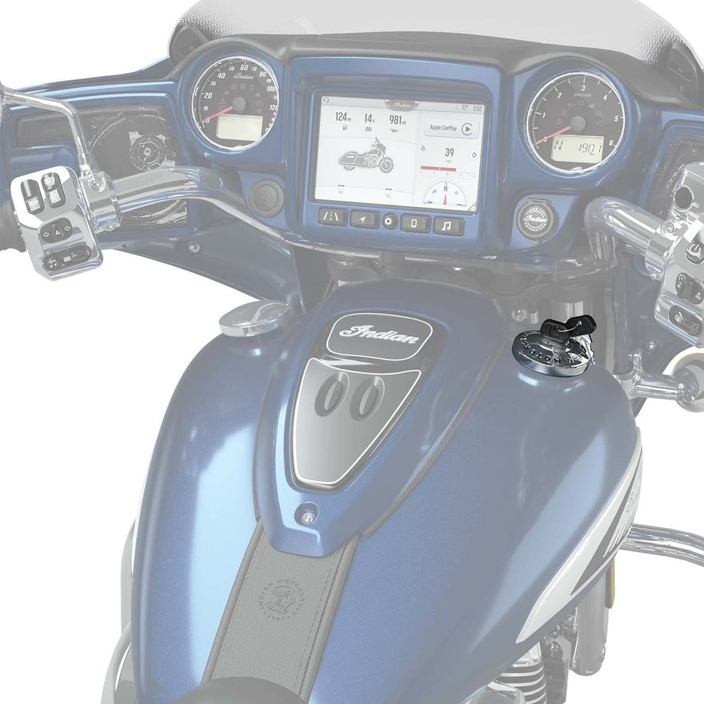 
                      
                        Indian Motorcycle Locking Gas Cap With Keys, Chrome, for Specific Chief, Super Chief, Sport Chief, Chieftain, Roadmaster, Springfield Models and More, for Security, Custom Style - 2884600-156
                      
                    