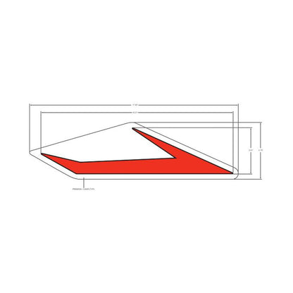Polaris Slingshot DECAL-FRONT WING,RH,RED, Genuine OEM Part 7187370, Qty 1
