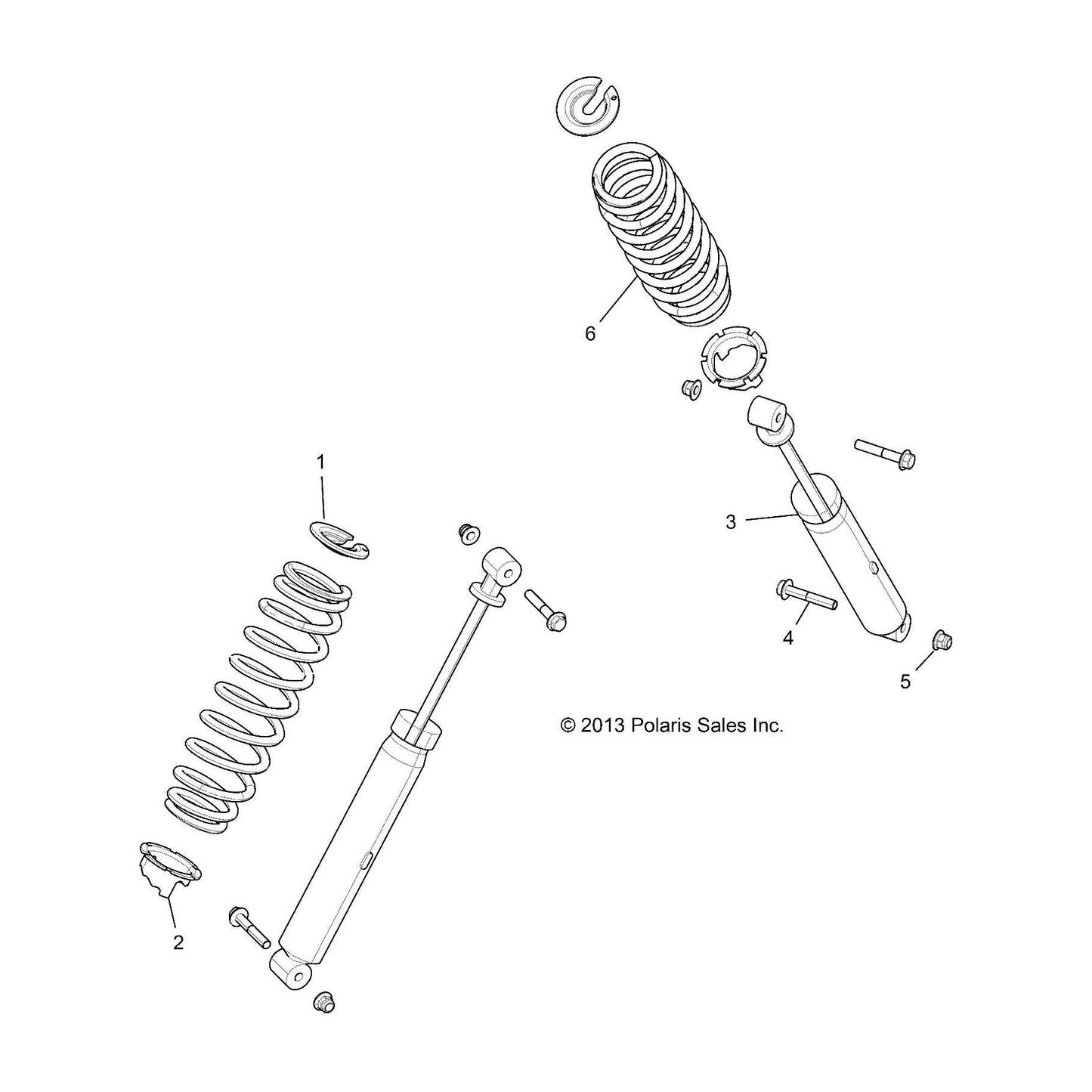 Polaris Ranger Spring, Red, Genuine OEM Part 7044138-293, Qty 1