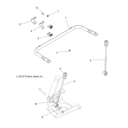 Polaris RZR Linkage Assembly, Stabalizer Bar, Genuine OEM Part 1543741, Qty 1