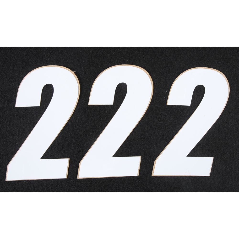 Number 2 White 4" 3/Pk