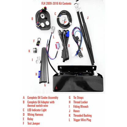 Front Mount Oil Cooler Tc Touring `09 16  Gloss Blk