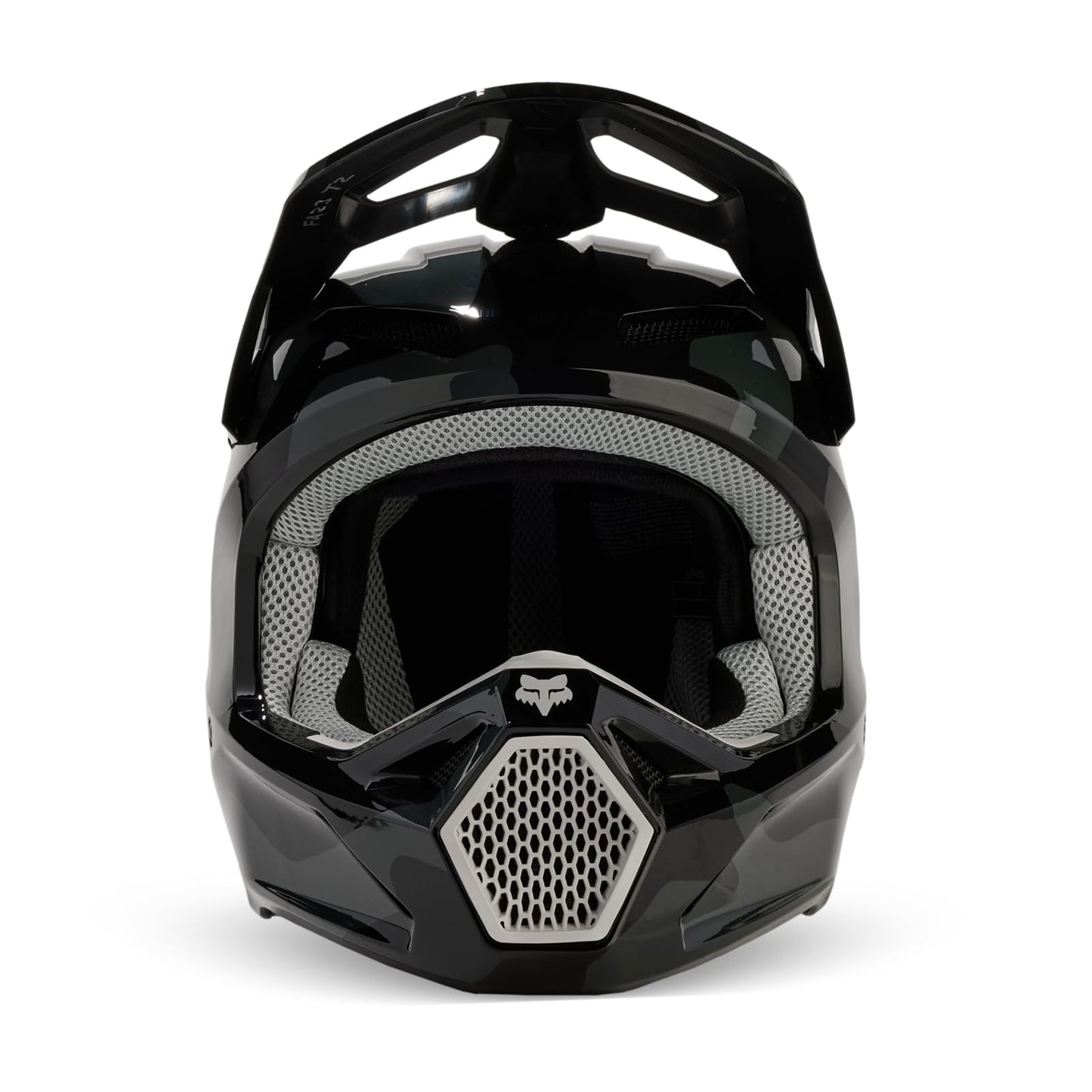 Fox Racing V1 MOTOCROSS HELMET, BNKR BLACK CAMO, X-Small