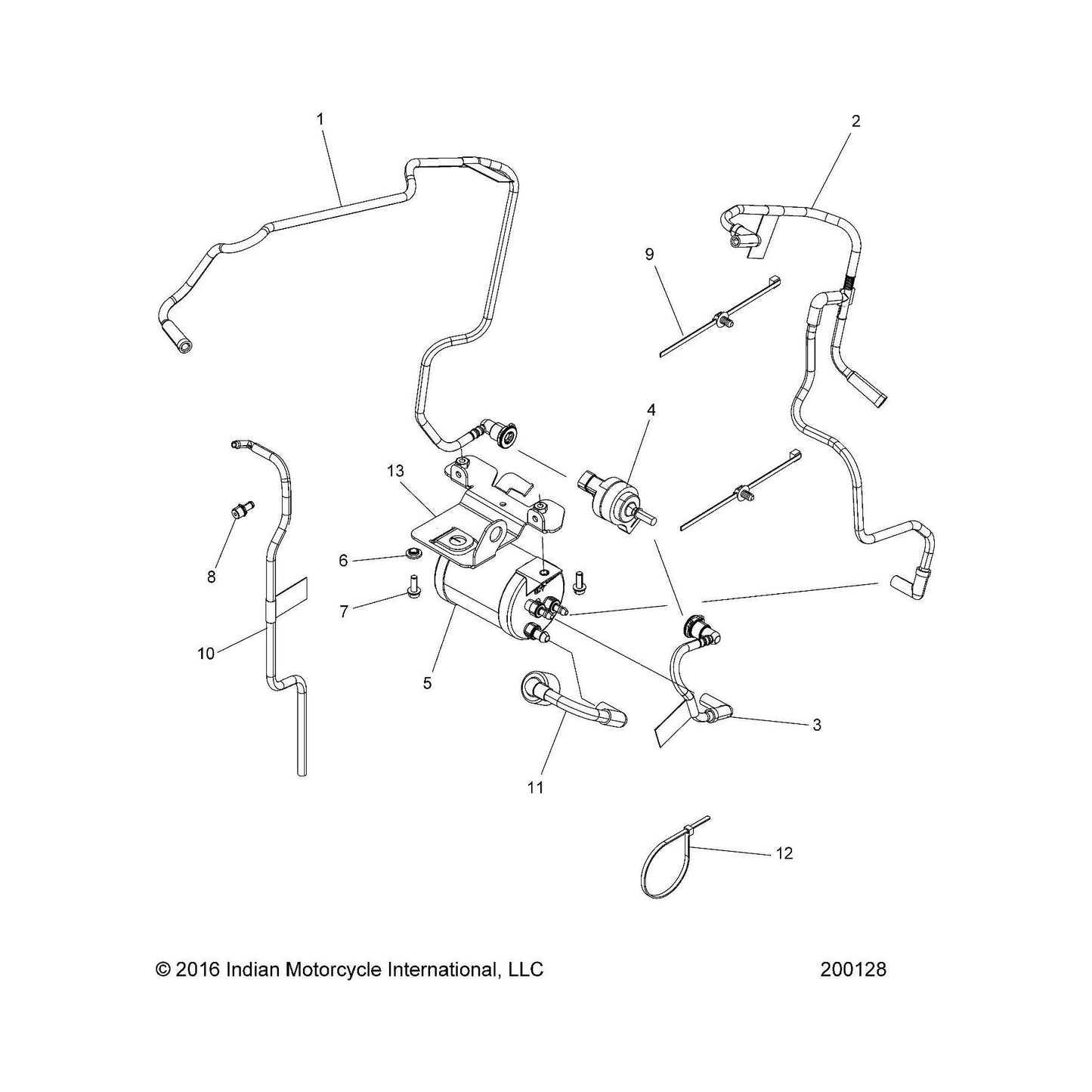 Indian Motorcycle Activated Charcoal Filter, Genuine OEM Part 2521752, Qty 1