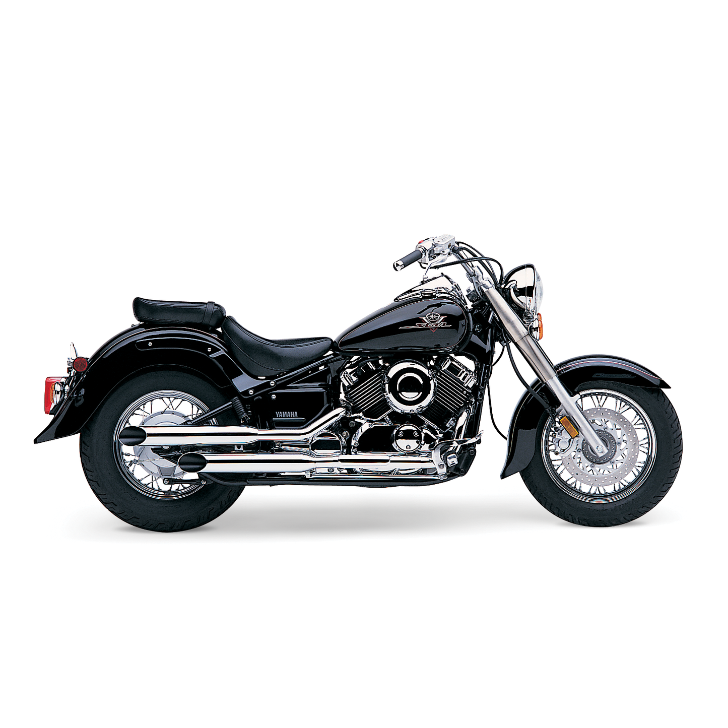 Blvd Slashcut Slip On Chrome Yam V Star 650