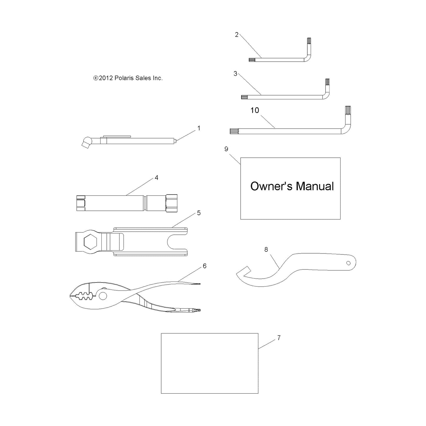 Polaris Ranger MAN-OWN, 20 RNG 1000, Genuine OEM Part 9930790, Qty 1
